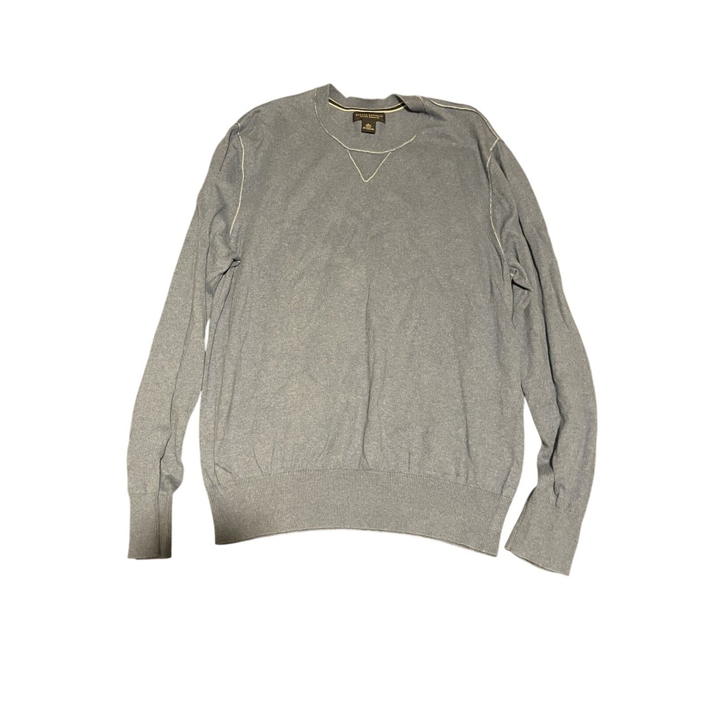 Banana Republic Sweater Mens Large Blue Long Sleeve Cotton Cashmere Cold Weather